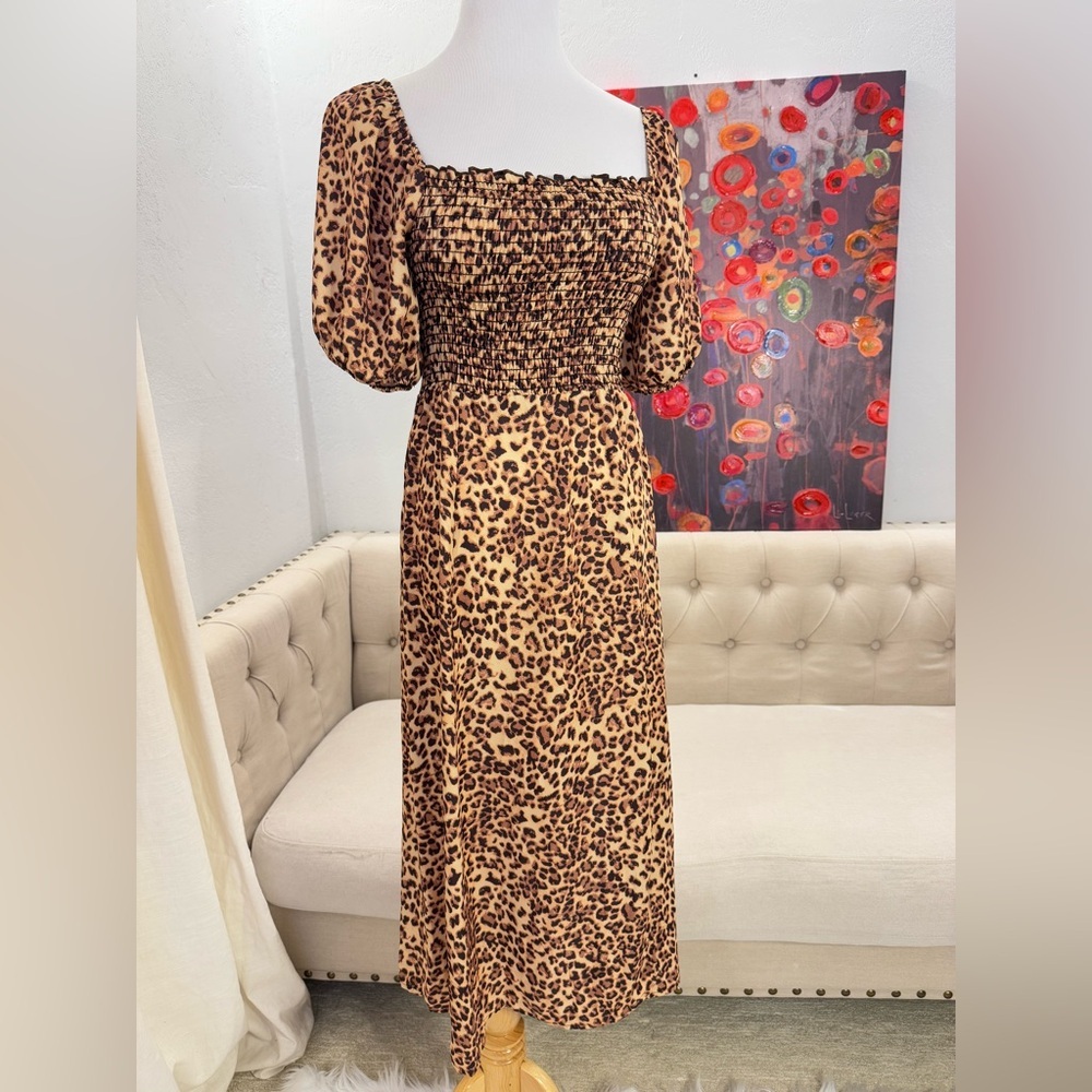 RESA Kaia Midi Dress in Cheetah size S - Picture 2 of 9